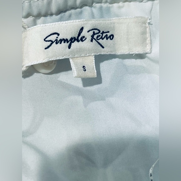 SIMPLE RETRO MILA ELEGANT SQUARE NECK CONTRAST PRINT DRESS SIZE S - Picture 10 of 16